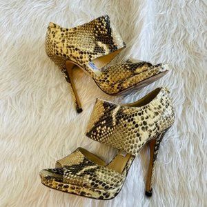 Jimmy Choo Python Printed Heels Size 7